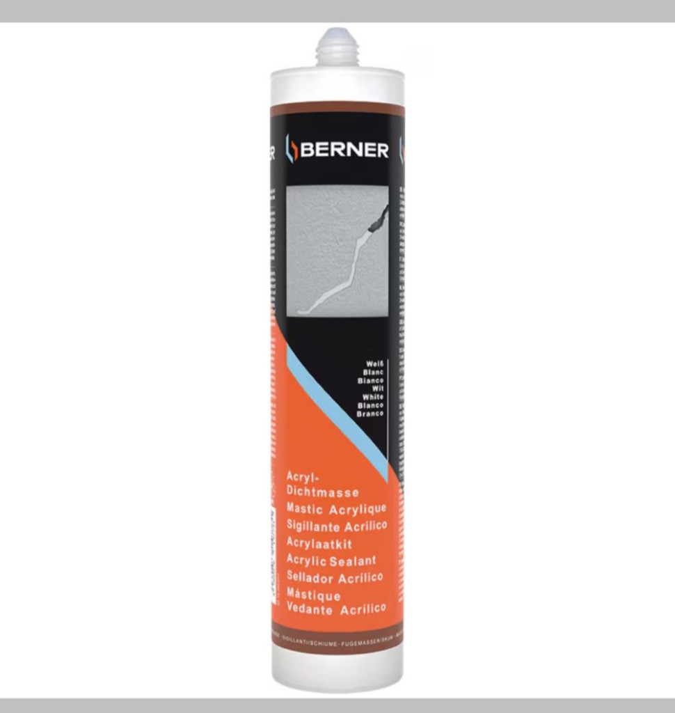 Berner festhető fali akril tömítő-fugázó, fehér 310ml
