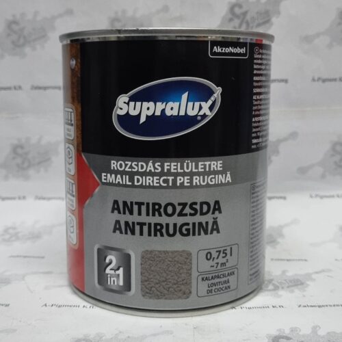 Supralux Antirozsda 0,75liter kalapácslakk fekete KIFUTÓ