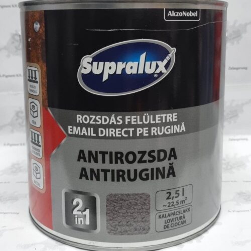 Supralux Antirozsda 2,5liter kalapácslakk szürke KIFUTÓ