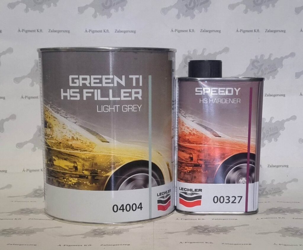 LECHLER 2K Green TI HS filler , szórókitt + edző, 1,2 liter világos