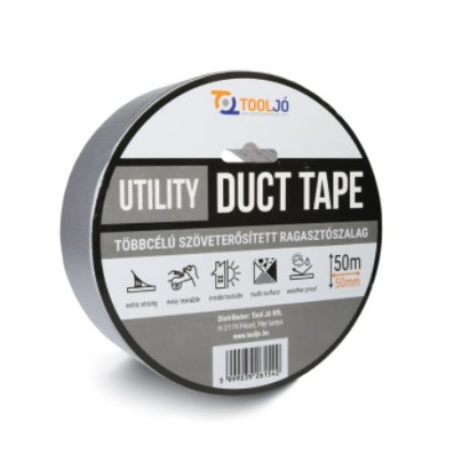 Szöveterősített Ragasztó, szürke Duct Tape 50mm/50m