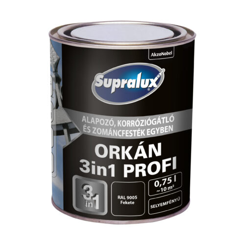 Supralux ORKÁN 3in1 PROFI  0,75 L Fekete  RAL9005