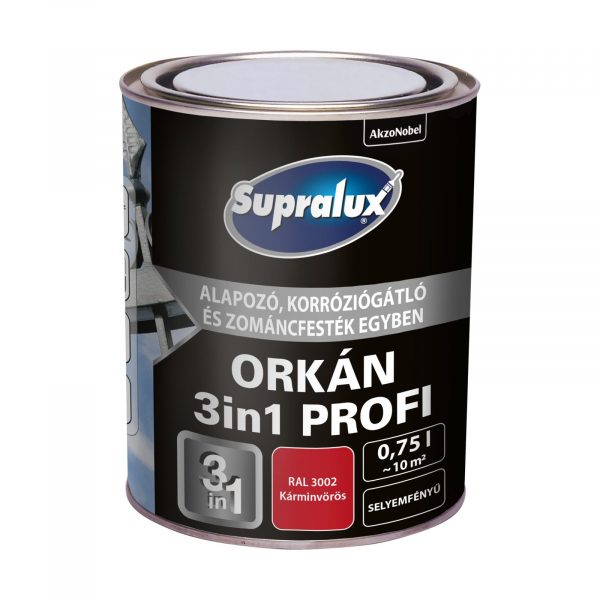 Supralux ORKÁN 3in1 PROFI 0,75 L  Kárminvörös RAL3002