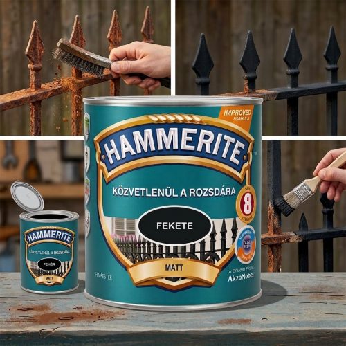 HAMMERITE közvetlenül a rozsdára 0,75L matt fekete
