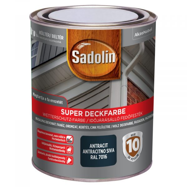 SADOLIN Super Deckfarbe 0,75 liter antracitszürke RAL 7016