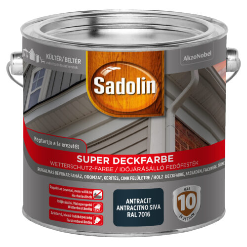 SADOLIN Super Deckfarbe 2,5 liter antracitszürke RAL7016