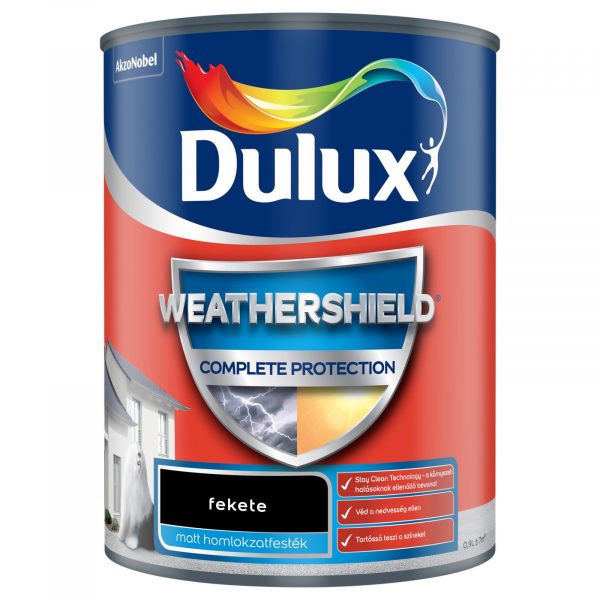 Dulux Weathershield Complete Protection Homlokzatfesték 0,9 L. fekete