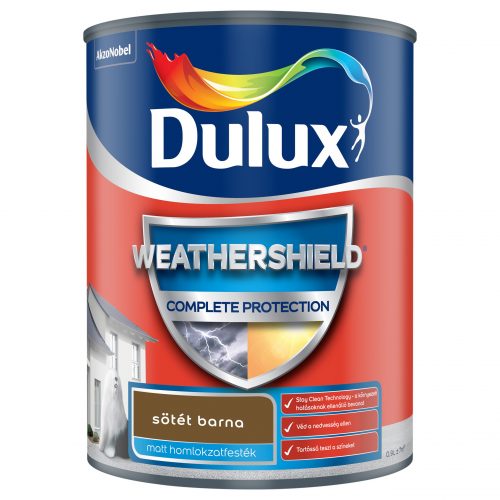 Dulux Weathershield Complete Protection Homlokzatfesték 0,9L sötétbarna