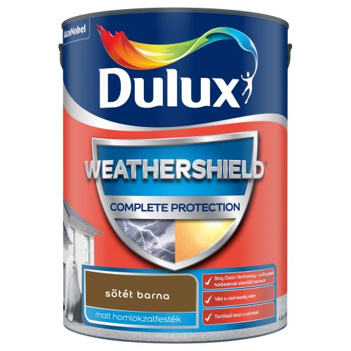 Dulux Weathershield Complete Protection Homlokzatfesték 4,5 liter sötétbarna