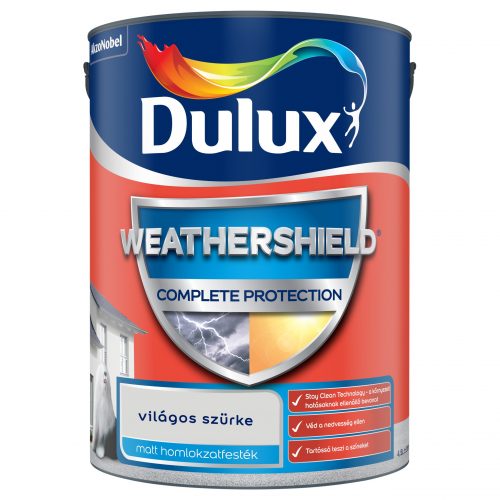 Dulux Weathershield Complete Protection Homlokzatfesték 4,5 liter Világos szürke