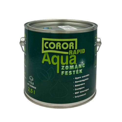 COROR RAPID AQUA zománcfesték 2,5liter EZÜSTSZÜRKE, RAL 7001