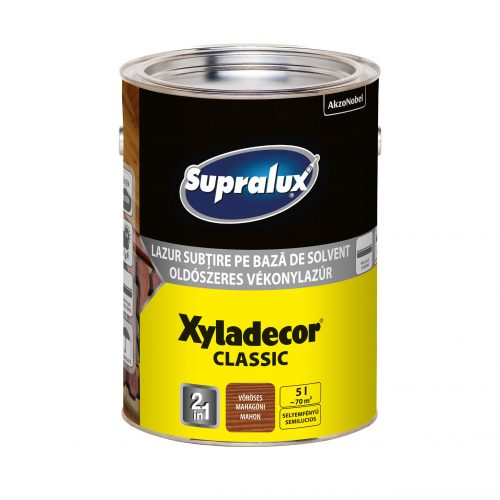 Supralux Xyladecor Classic Vékonylazúr 5 liter Vöröses mahagóni