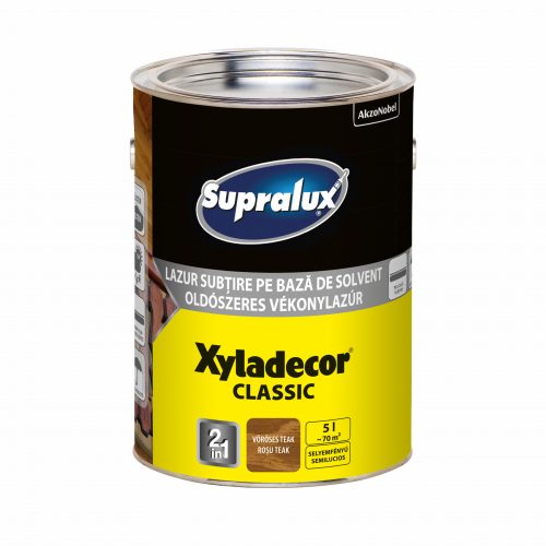 Supralux Xyladecor Classic Vékonylazúr 5 liter Vöröses teak