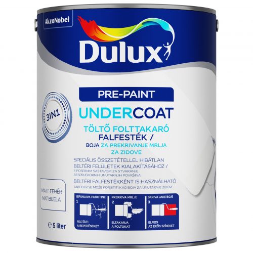 DULUX Pre-paint Under Coat 3in1 , beltéri töltőalapozó, folttakaró 5liter