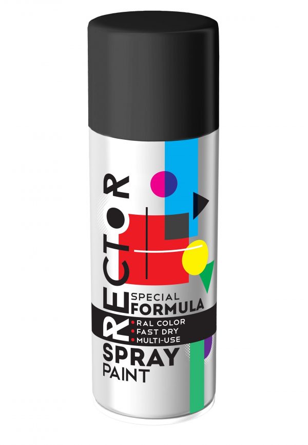 Rector MATT fekete spray aer. 400ml, RAL 9005