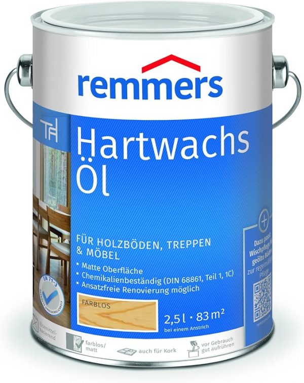 Remmers Hartwachs-Öl 2,5 L.  Színtelen