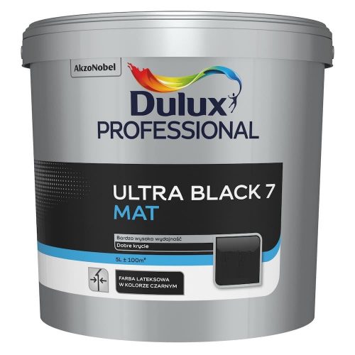 DULUX Professional ultra black, matt fekete beltéri falfesték 9 liter