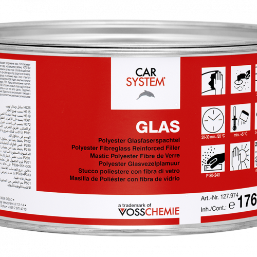 CARSYSTEM Glass üvegszálas gitt edzővel 0328 1kg