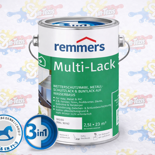 Remmers Multi-Lack 3in1 kültéri és beltéri fedőfesték fára, fémre és PVC-re, 14.480FT.