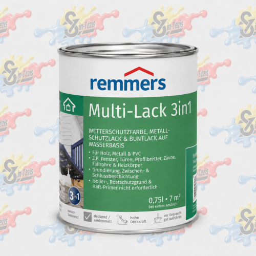 Remmers Multi-Lack 3in1 kültéri és beltéri fedőfesték fára, fémre és PVC-re,0,75L.
