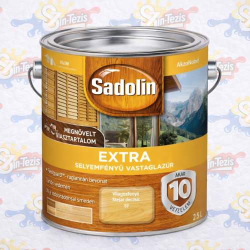 Sadolin Extra vastaglazúr 2,5l. – kültéri favédő lazúr fára, oldószeres, selyemfényű 13.760Ft.