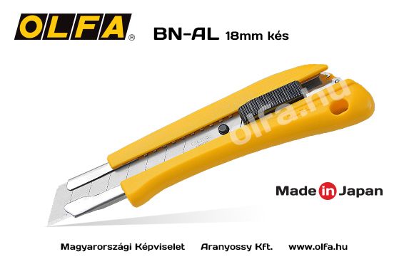 OLFA 18mm-es kés, standard, automata rögzítés BN-AL
