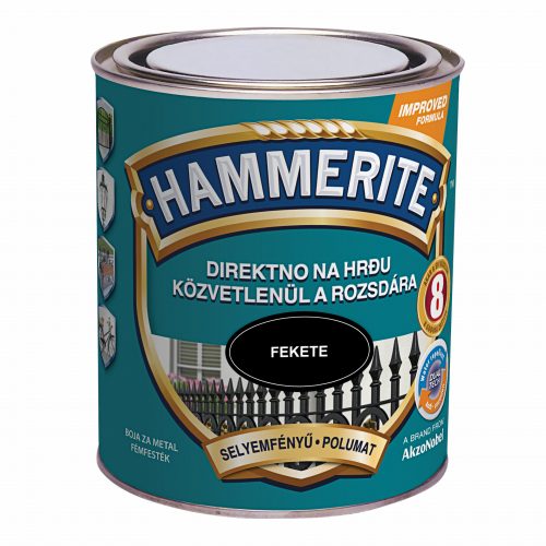 HAMMERITE közvetlenül a rozsdára selyemfényű 0,75L fekete