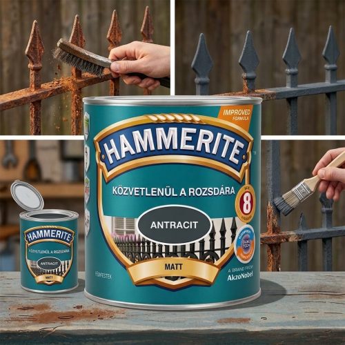 HAMMERITE közvetlenül a rozsdára 0,75L matt RAL 7016 antracit