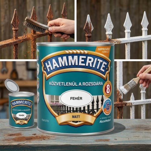 HAMMERITE közvetlenül a rozsdára 0,75L matt fehér